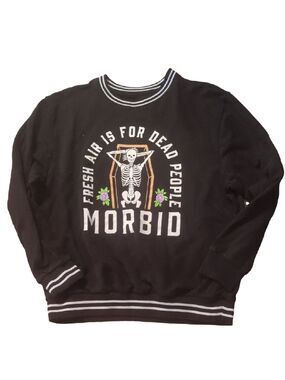 Morbid X Culture Fly Skull Sweatshirt Size Large